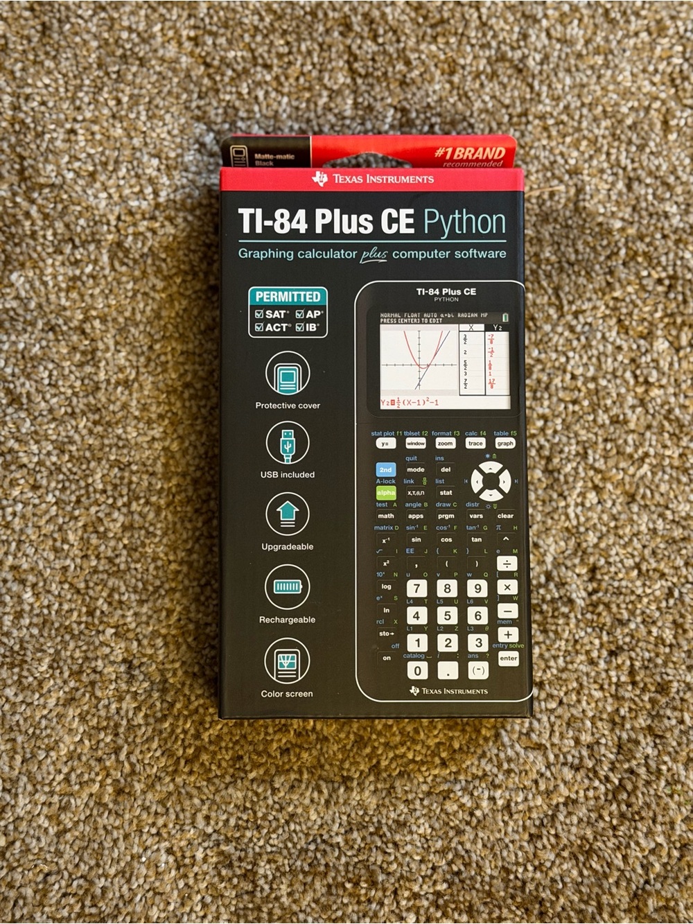 Texas Instruments TI-84 Plus CE Python Graphing Calculator - Black/Red BRAND NEW